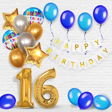 Happy Birthday Balloons, Numeric Balloons, Foil Balloons, Mix Colour Latex Balloons